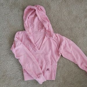 Guess Pink Crop Sweater